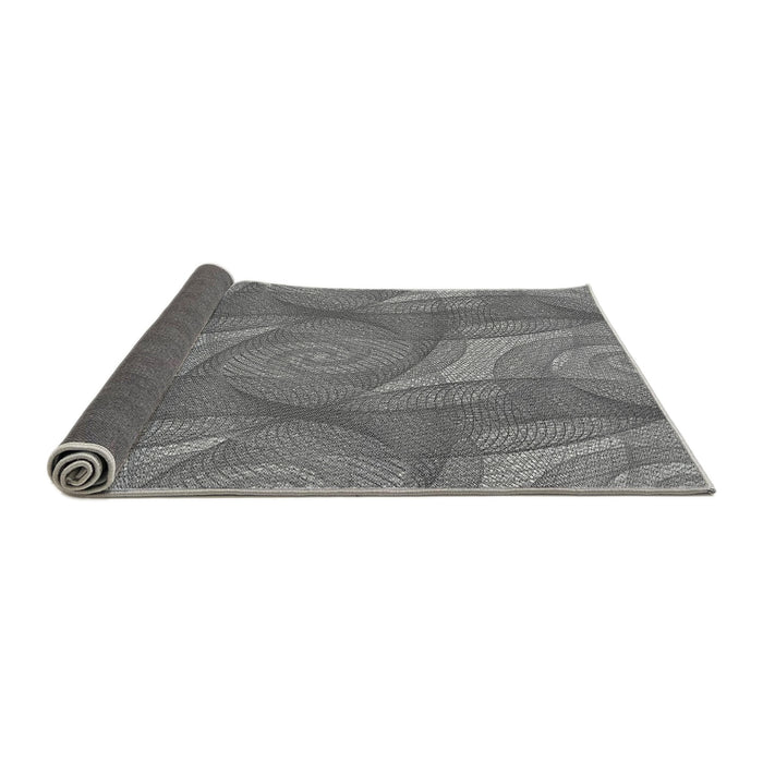 Thickness of Patterned Carbon Gray Rug, pat829gry
