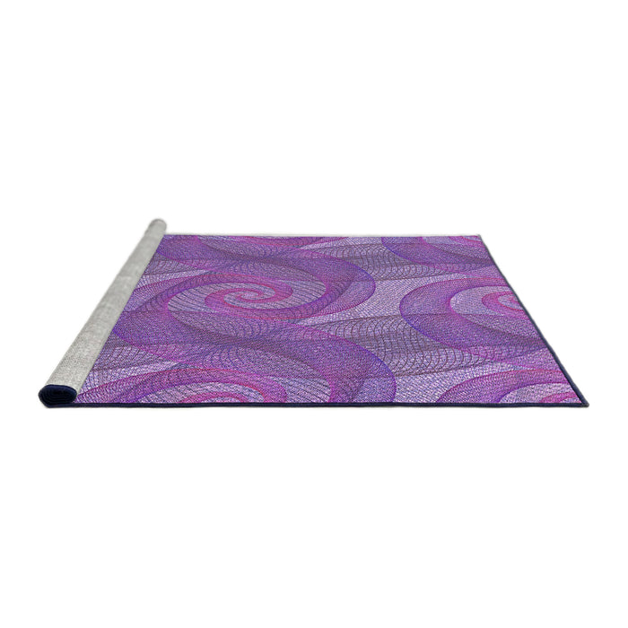 Sideview of Machine Washable Transitional Purple Rug, wshpat829pur