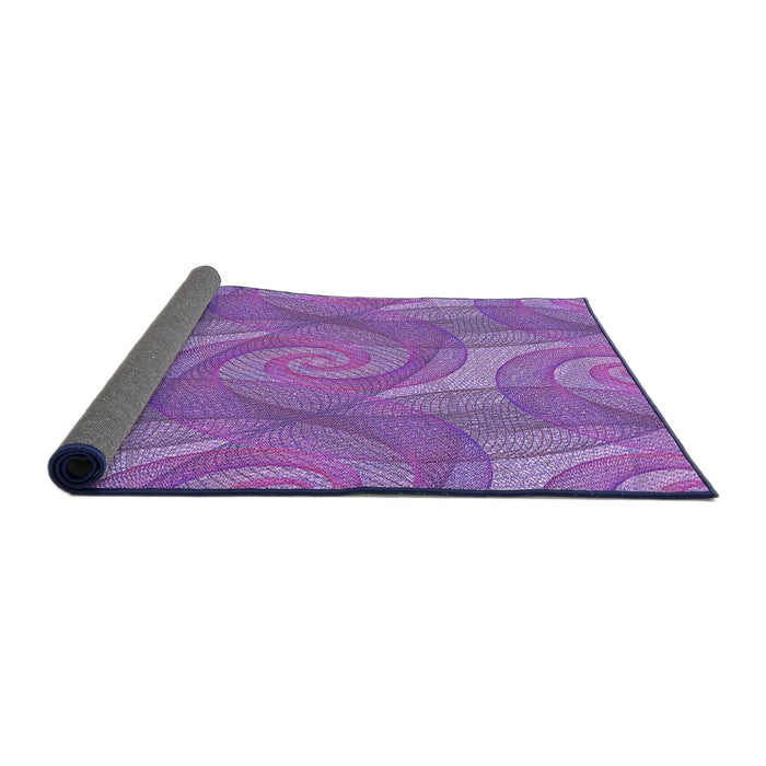 Thickness of Patterned Purple Rug, pat829pur