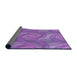 Thickness of Patterned Purple Rug, pat829pur