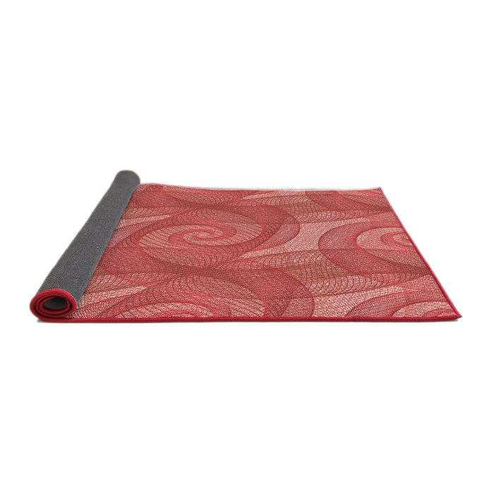 Thickness of Patterned Red Rug, pat829rd