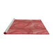 Sideview of Machine Washable Transitional Red Rug, wshpat829rd