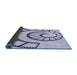 Thickness of Patterned Lavender Blue Rug, pat83blu