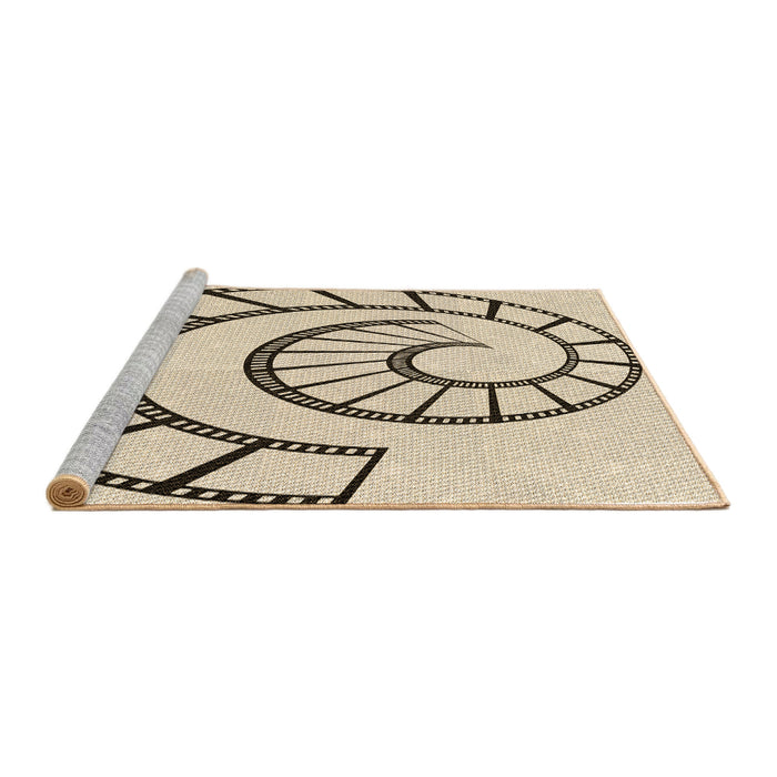 Sideview of Machine Washable Transitional Wheat Beige Rug, wshpat83brn