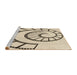 Sideview of Machine Washable Transitional Wheat Beige Rug, wshpat83brn