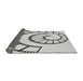 Thickness of Patterned Platinum Gray Rug, pat83gry