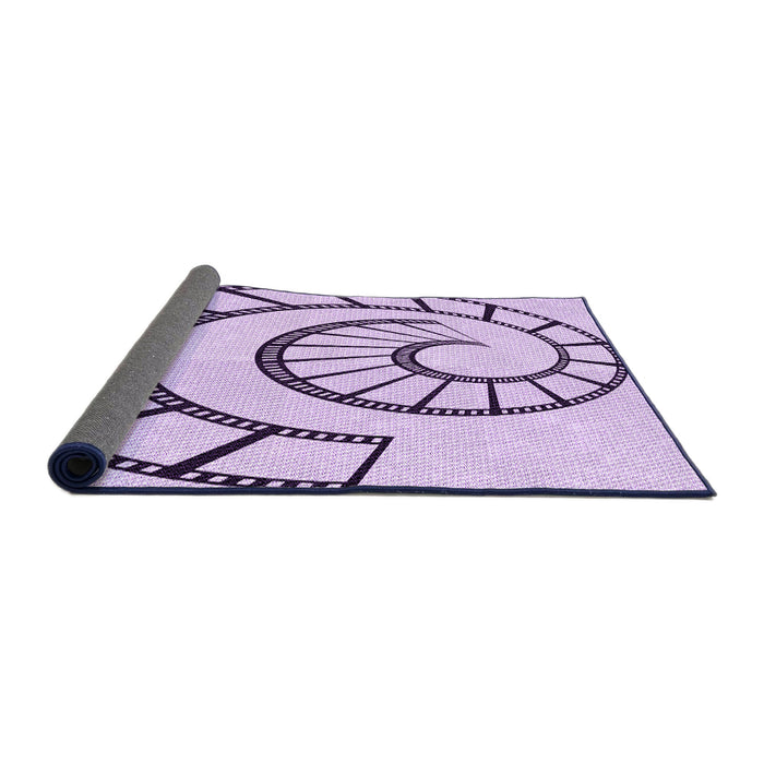 Thickness of Patterned Purple Flower Purple Rug, pat83pur