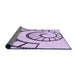 Thickness of Patterned Purple Flower Purple Rug, pat83pur