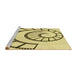 Sideview of Machine Washable Transitional Sun Yellow Rug, wshpat83yw