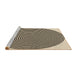 Sideview of Machine Washable Transitional Chocolate Brown Rug, wshpat830brn