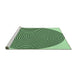 Sideview of Machine Washable Transitional Dark Forest Green Rug, wshpat830grn