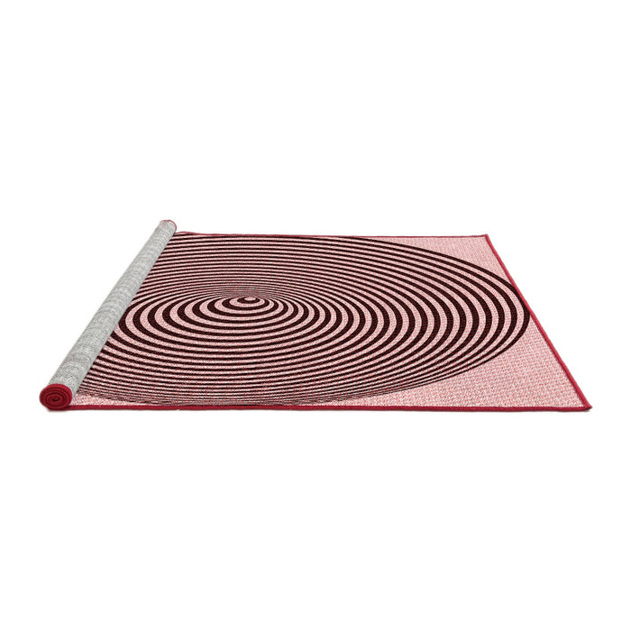 Sideview of Machine Washable Transitional Pink Rug, wshpat830rd