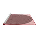 Sideview of Machine Washable Transitional Pink Rug, wshpat830rd