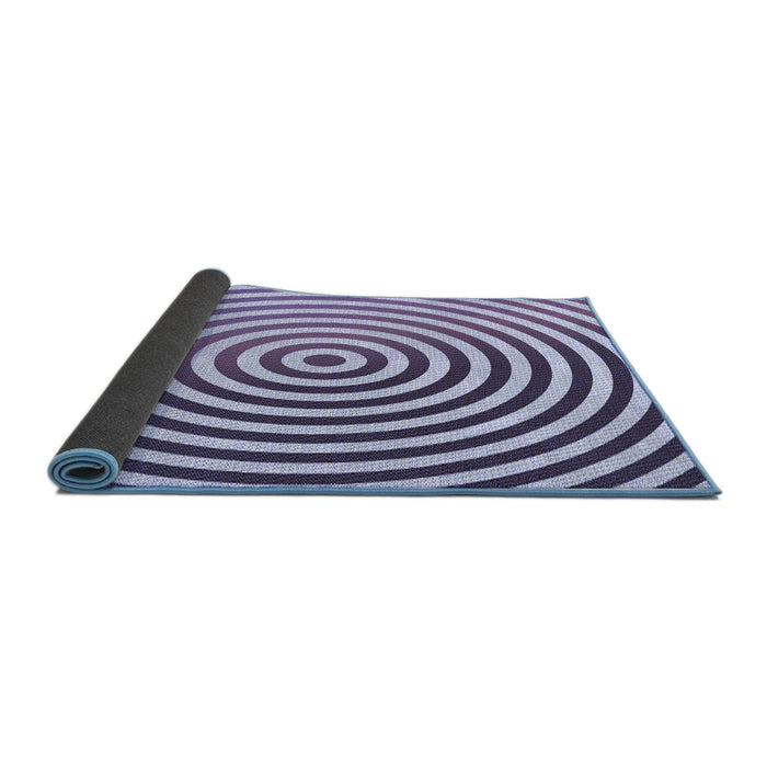 Thickness of Patterned Purple Rug, pat831blu
