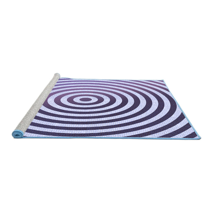 Sideview of Machine Washable Transitional Purple Rug, wshpat831blu