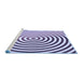 Sideview of Machine Washable Transitional Purple Rug, wshpat831blu