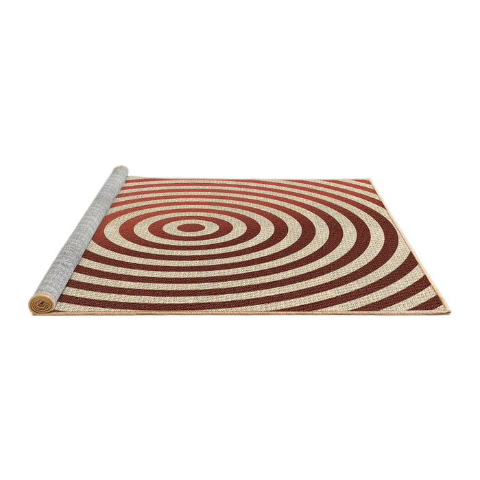 Sideview of Machine Washable Transitional Red Rug, wshpat831brn