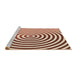 Sideview of Machine Washable Transitional Red Rug, wshpat831brn