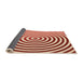 Thickness of Patterned Neon Red Rug, pat831org