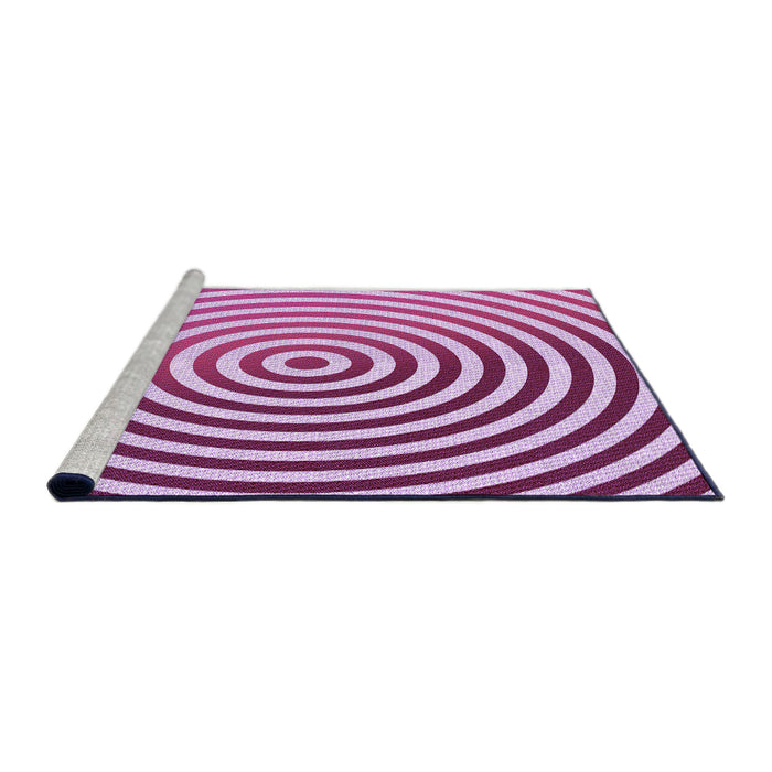 Sideview of Machine Washable Transitional Blossom Pink Rug, wshpat831pur