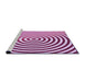 Sideview of Machine Washable Transitional Blossom Pink Rug, wshpat831pur