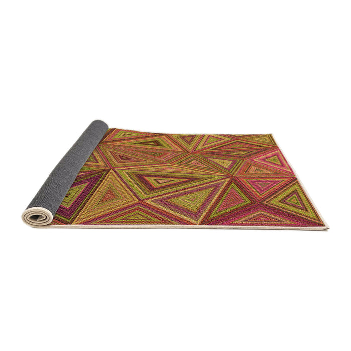 Thickness of Patterned Caramel Brown Rug, pat832org