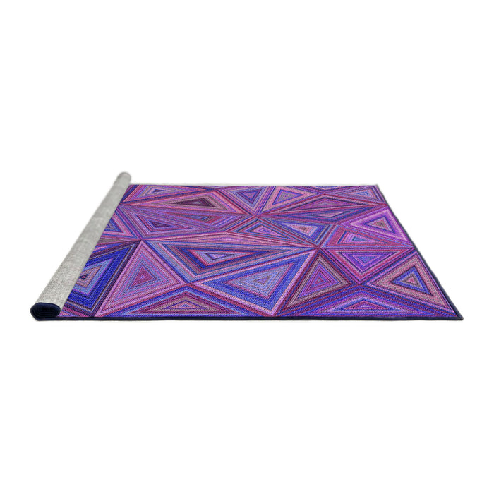 Sideview of Machine Washable Transitional Purple Rug, wshpat832pur