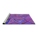 Sideview of Machine Washable Transitional Purple Rug, wshpat832pur
