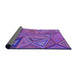 Thickness of Patterned Purple Rug, pat832pur