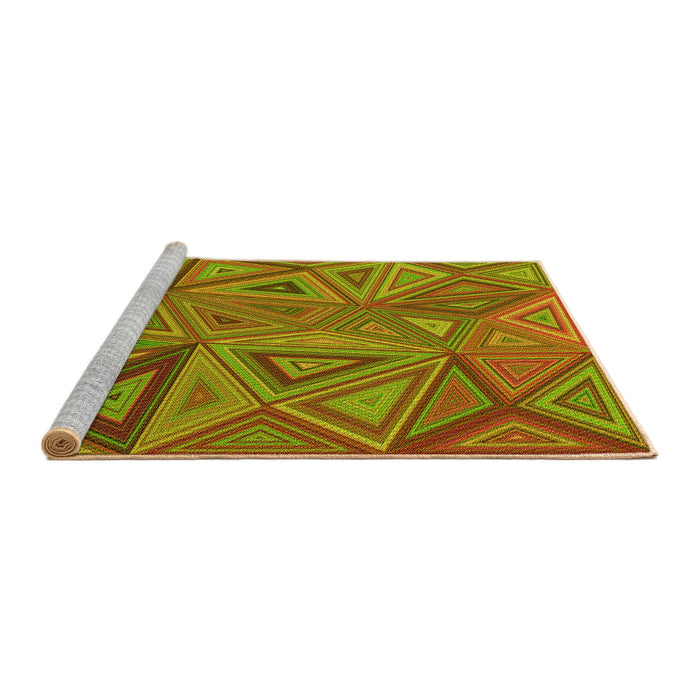 Sideview of Machine Washable Transitional Pistachio Green Rug, wshpat832yw
