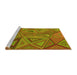 Sideview of Machine Washable Transitional Pistachio Green Rug, wshpat832yw