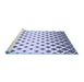 Sideview of Machine Washable Transitional Lavender Blue Rug, wshpat833blu