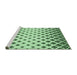 Sideview of Machine Washable Transitional Mint Green Rug, wshpat833grn