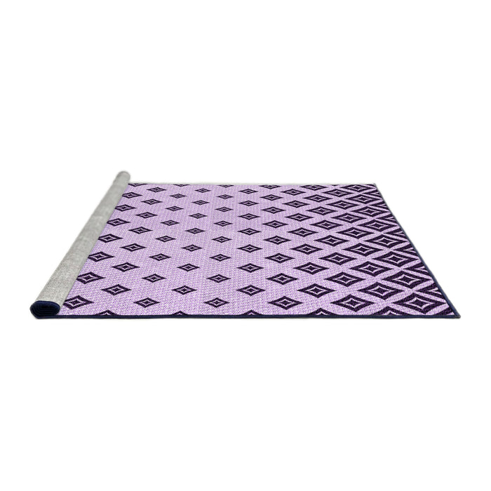 Sideview of Machine Washable Transitional Purple Rug, wshpat833pur