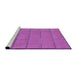 Sideview of Machine Washable Transitional Bright Neon Pink Purple Rug, wshpat834pur