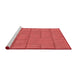 Sideview of Machine Washable Transitional Red Rug, wshpat834rd