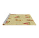 Sideview of Machine Washable Transitional Golden Gold Rug, wshpat835brn