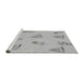 Sideview of Machine Washable Transitional Gray Rug, wshpat835gry