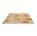 Sideview of Machine Washable Transitional Orange Rug, wshpat835org