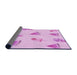 Thickness of Patterned Violet Purple Rug, pat835pur