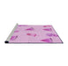 Sideview of Machine Washable Transitional Violet Purple Rug, wshpat835pur