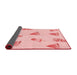 Thickness of Patterned Light Red Pink Rug, pat835rd