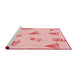 Sideview of Machine Washable Transitional Light Red Pink Rug, wshpat835rd