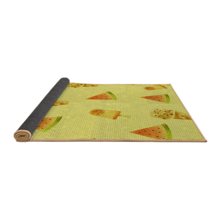 Thickness of Patterned Yellow Rug, pat835yw