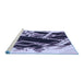 Sideview of Machine Washable Transitional Blue Rug, wshpat836blu