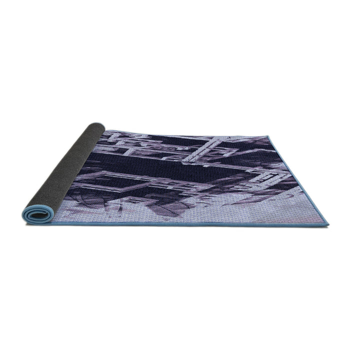 Thickness of Patterned Blue Rug, pat836blu