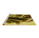 Sideview of Machine Washable Transitional Bold Yellow Rug, wshpat836yw