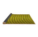 Thickness of Patterned Dark Yellow Green Rug, pat838yw