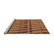 Sideview of Machine Washable Transitional Saddle Brown Rug, wshpat839org