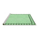 Sideview of Machine Washable Transitional Mint Green Rug, wshpat84grn